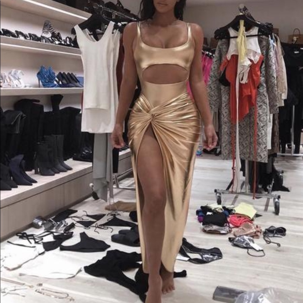 Kim K Gold Two Piece